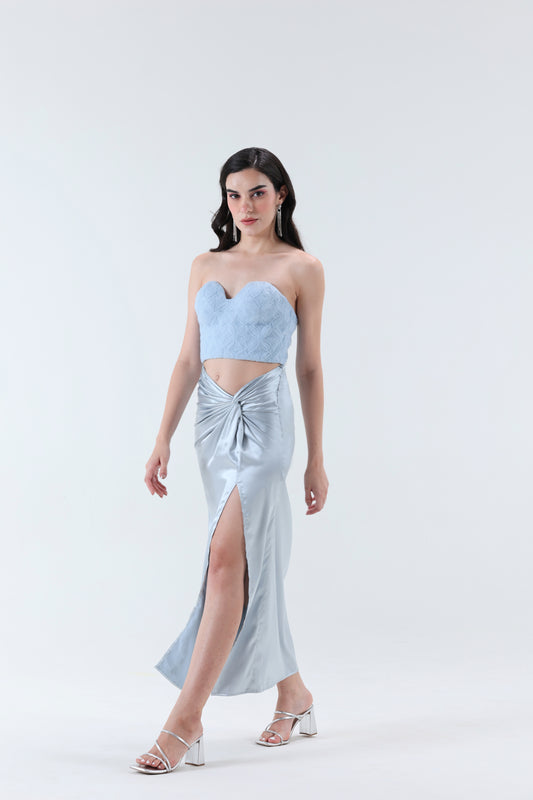 Odile Corset & Knotted Skirt  Co-ord Set