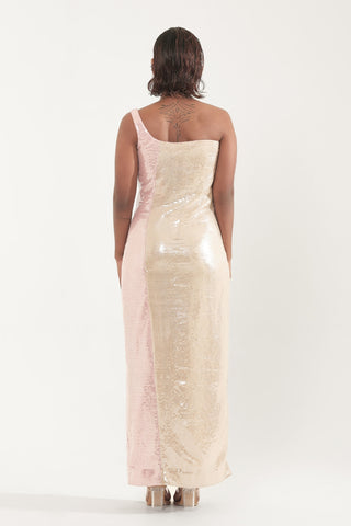 Astrid Flower Detailed Sequins Midi Dress