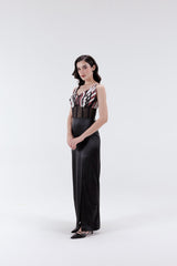 Celeste Petal Corset Maxi Dress