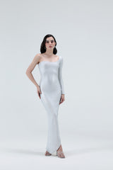 Caroline Silver Midi Dress