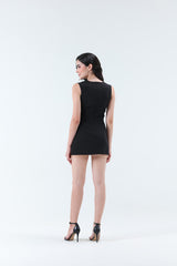 Catherine Gold Detailing Mini Dress