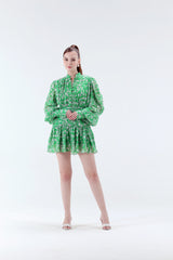 Michelline Garden Flare Mini Dress