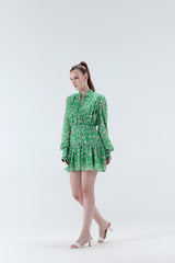 Michelline Garden Flare Mini Dress