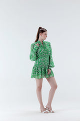 Michelline Garden Flare Mini Dress