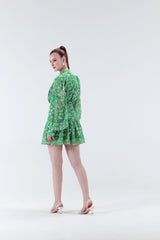 Michelline Garden Flare Mini Dress