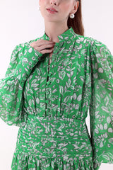 Michelline Garden Flare Mini Dress