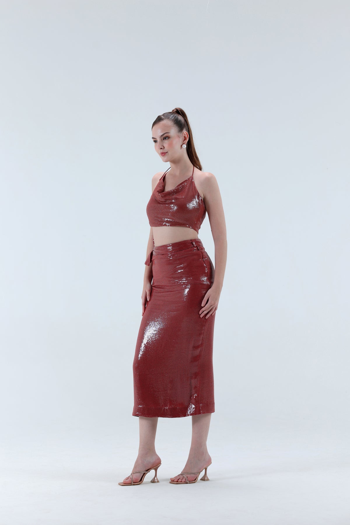 Coco Sequins Midi Skirt
