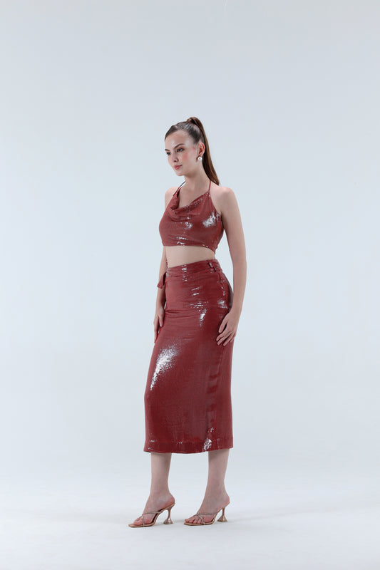 Coco Sequins Midi Skirt