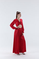 Renne Flared Pants - Red