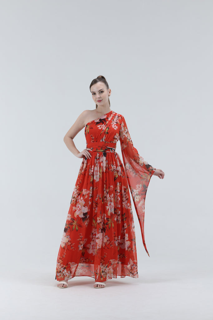 Naila One Shoulder Maxi Dress – Xaya