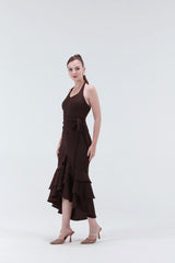 Elizebeth Satin Midi Dress