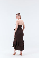 Elizebeth Satin Midi Dress