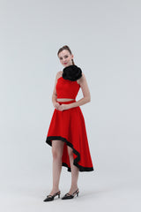 Andrea High Low Midi Skirt