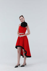 Andrea High Low Midi Skirt - Xaya