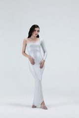 Caroline Silver Midi Dress - Xaya