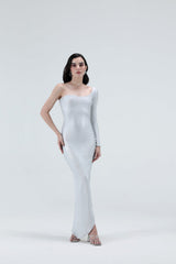 Caroline Silver Midi Dress - Xaya