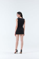 Catherine Gold Detailing Mini Dress - Xaya