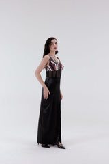 Celeste Petal Corset Maxi Dress - Xaya