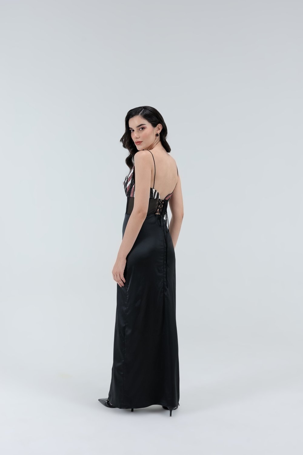 Celeste Petal Corset Maxi Dress - Xaya