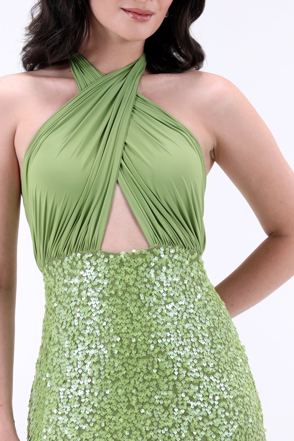 Eloise Sequins Midi Dress - Xaya