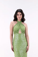 Eloise Sequins Midi Dress - Xaya