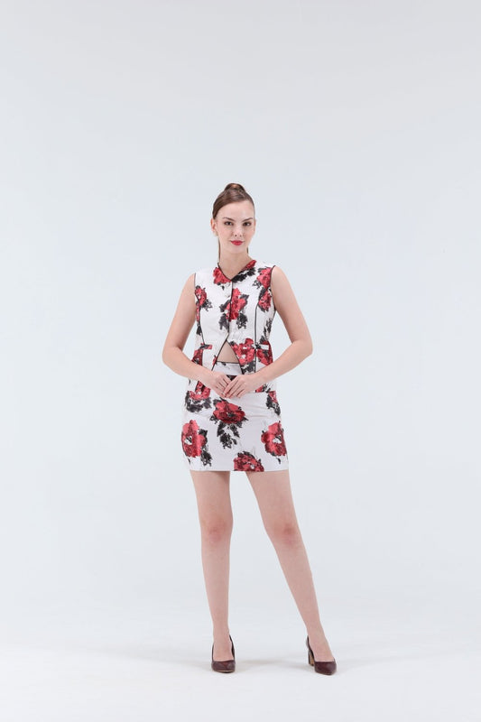 Florence Textured Vest & Mini Co-ord Set - Xaya