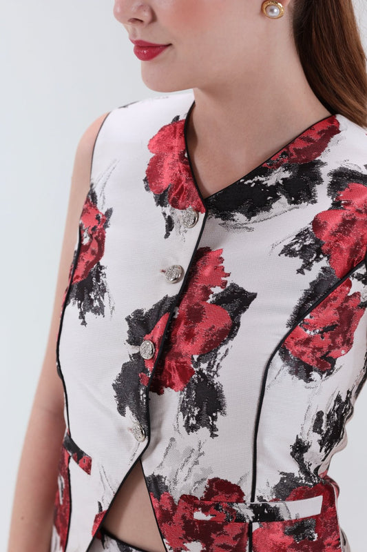 Florence Textured Vest & Mini Co-ord Set - Xaya
