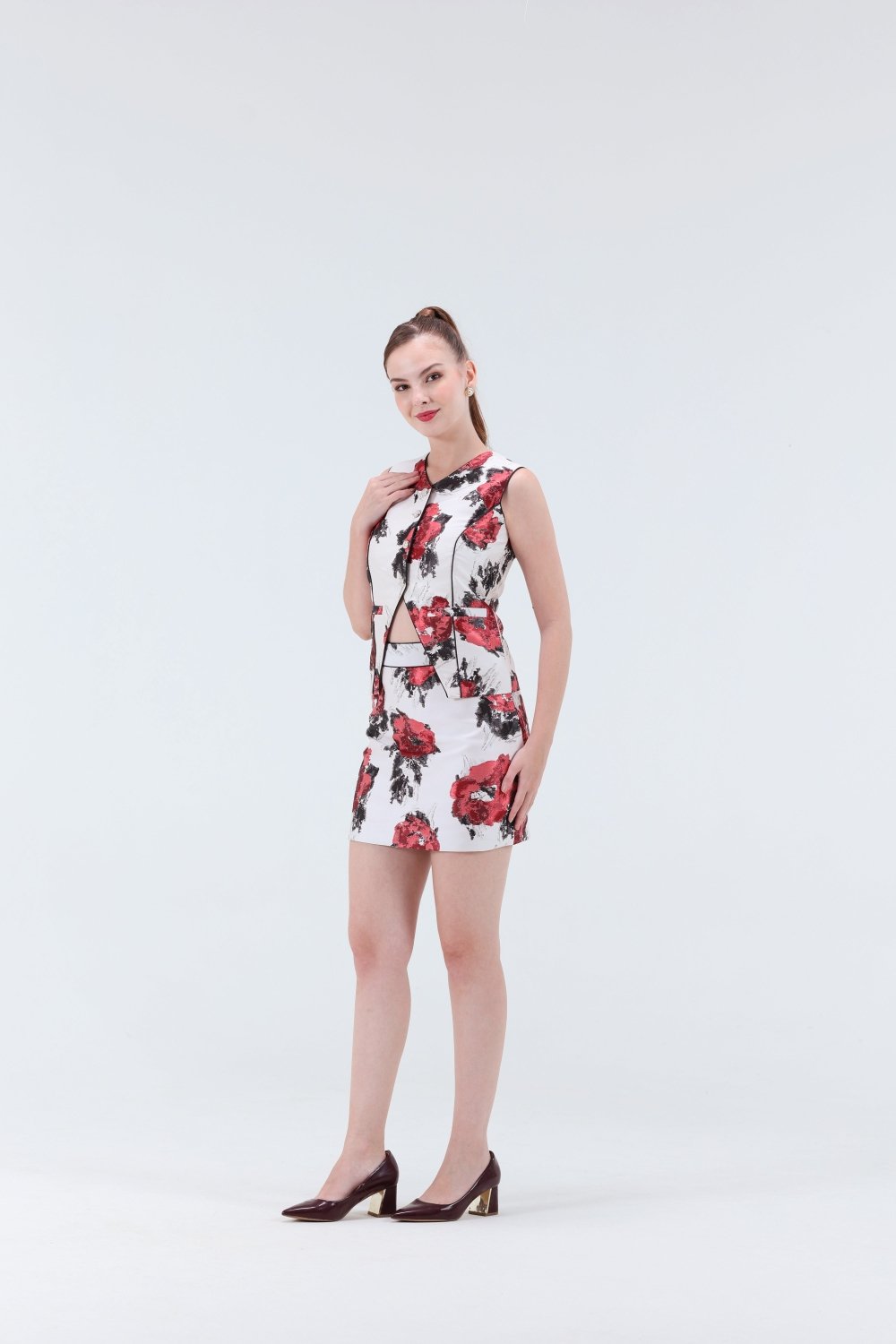 Florence Textured Vest & Mini Co-ord Set - Xaya