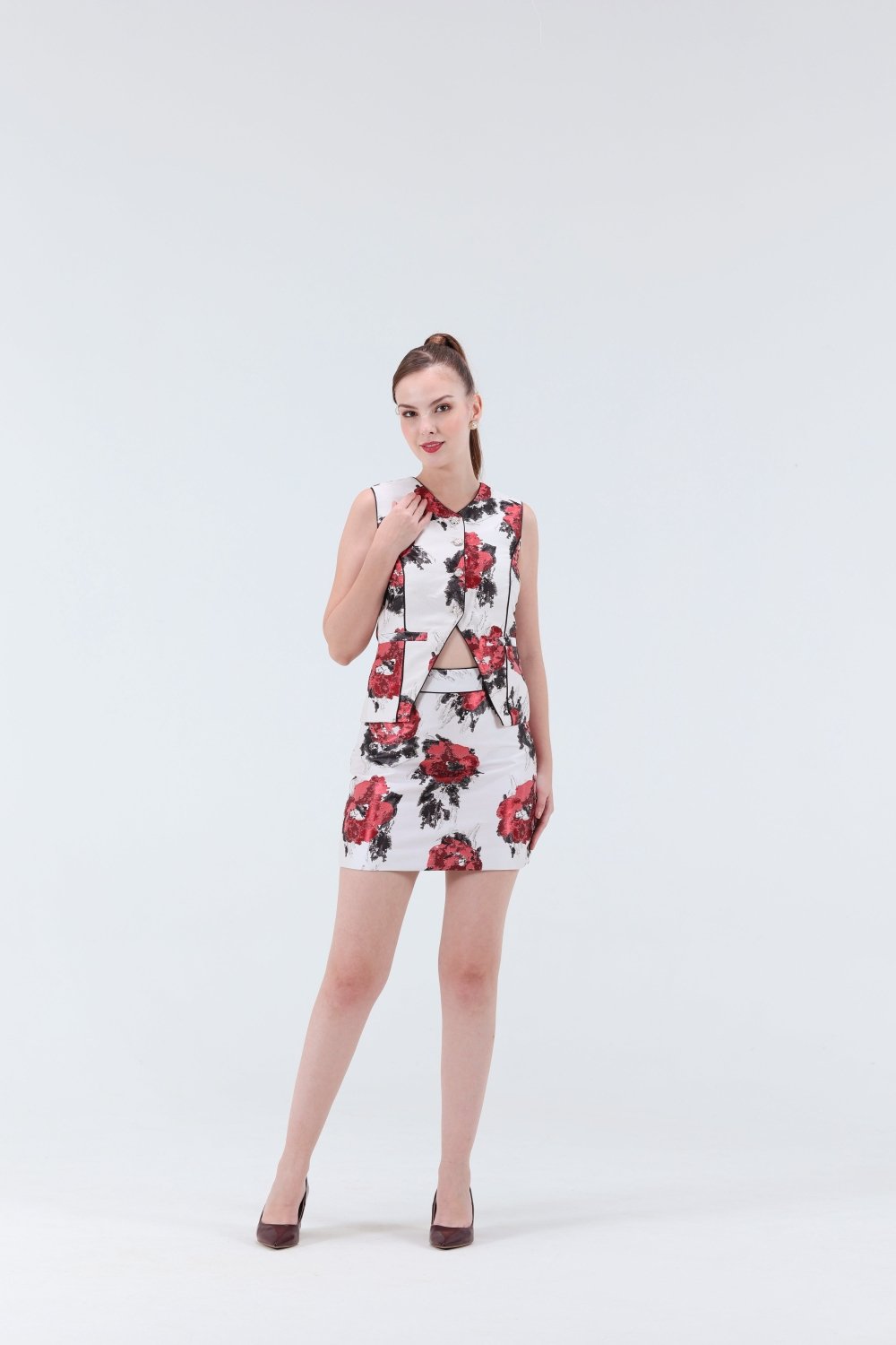 Florence Textured Vest & Mini Co-ord Set - Xaya