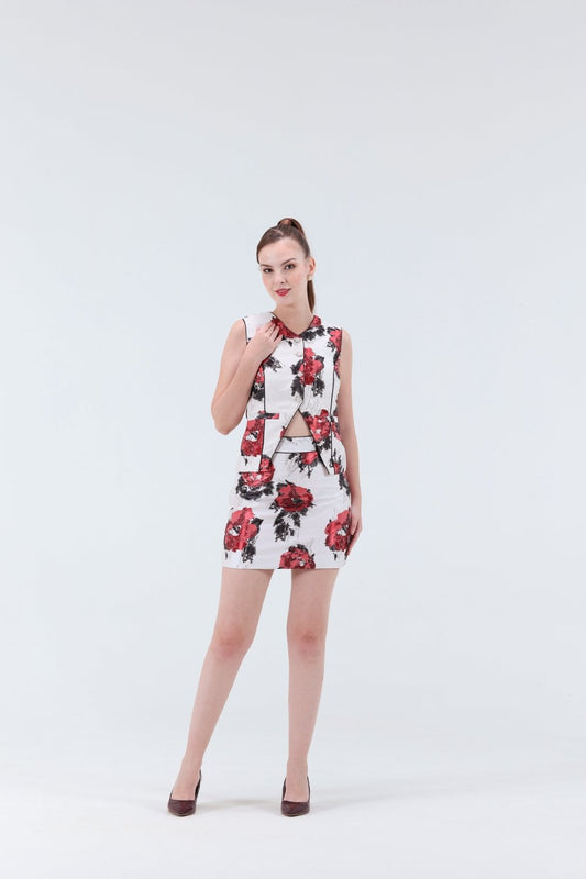 Florence Textured Vest & Mini Co-ord Set - Xaya