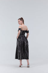 Heidi Off Shoulder Midi Dress - Xaya