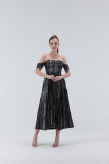 Heidi Off Shoulder Midi Dress - Xaya