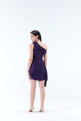 Helene Ruffle Mini Dress - Xaya