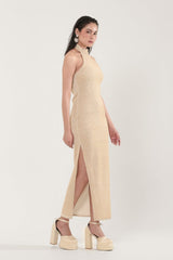 Madeleine Gold Midi Dress - Xaya