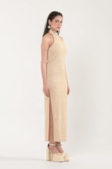 Madeleine Gold Midi Dress - Xaya