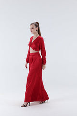 Renne Knotted Top - Red - Xaya