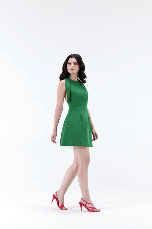 Zelie Pleated Mini Dress - Xaya